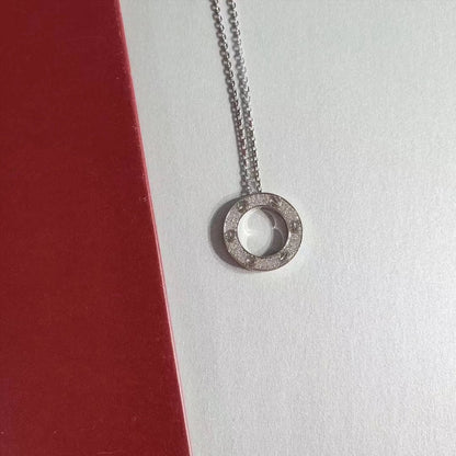 [Panda Jewelry]LOVE NECKLACE ADJUSTABLE SILVER