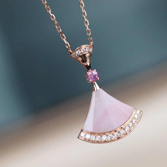 [Panda Jewelry]DREAM NECKLACE PINK MOP DIAMOND