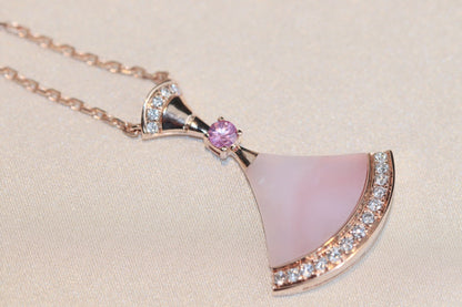 [Panda Jewelry]DREAM NECKLACE PINK MOP DIAMOND