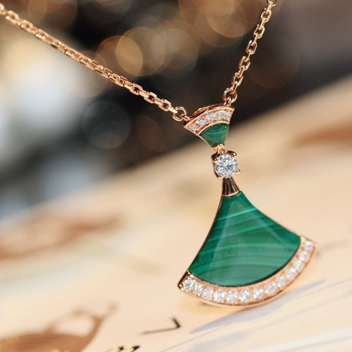 [Panda Jewelry]DREAM NECKLACE MALACHITE DIAMOND