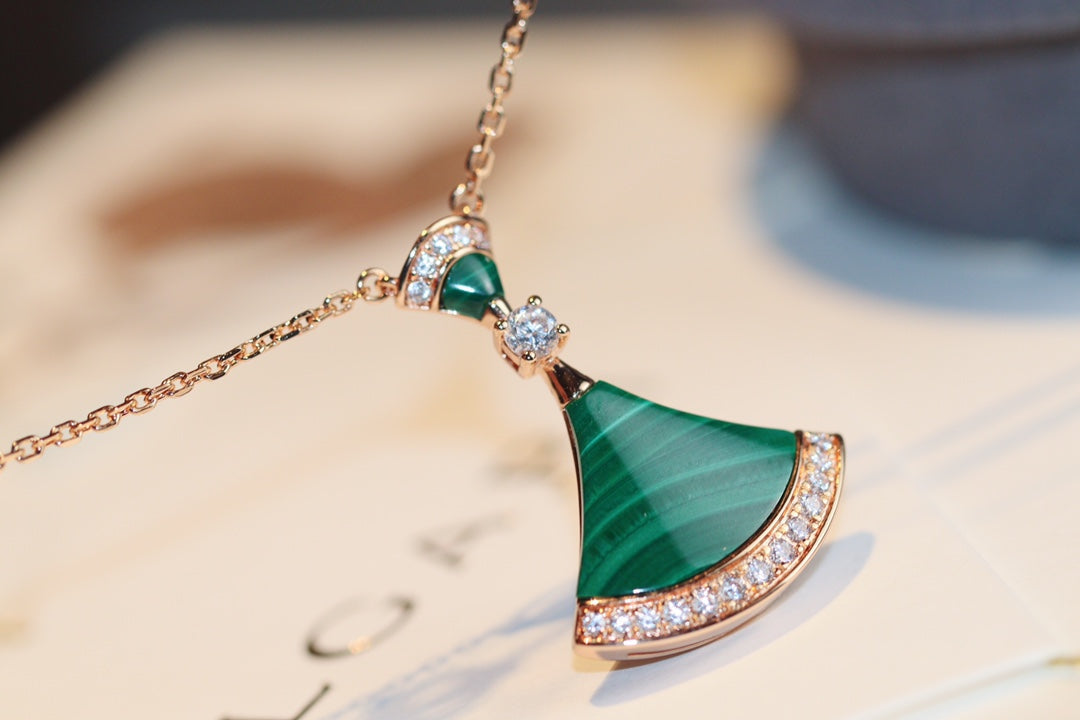 [Panda Jewelry]DREAM NECKLACE MALACHITE DIAMOND