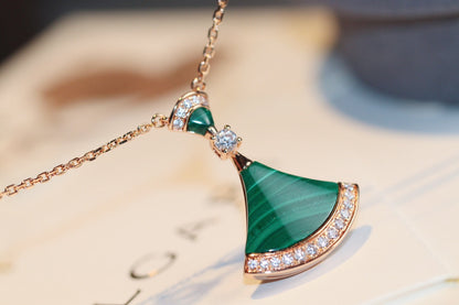 [Panda Jewelry]DREAM NECKLACE MALACHITE DIAMOND