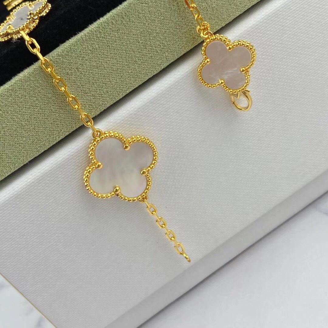 [Panda Jewelry]MAGIC CLOVER MOP GOLD BRACELET 5 MOTIFS