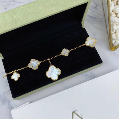 [Panda Jewelry]MAGIC CLOVER MOP GOLD BRACELET 5 MOTIFS