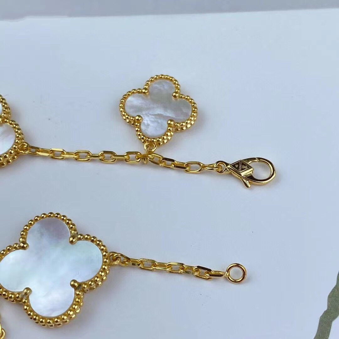 [Panda Jewelry]MAGIC CLOVER MOP GOLD BRACELET 5 MOTIFS