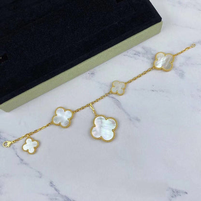 [Panda Jewelry]MAGIC CLOVER MOP GOLD BRACELET 5 MOTIFS