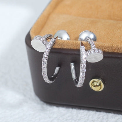 [Panda Jewelry]JUSTE EARRINGS 12.75MM SILVER DIAMOND