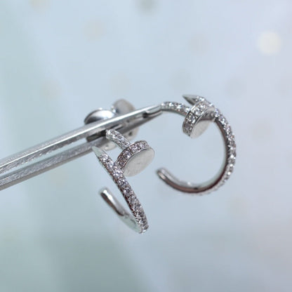 [Panda Jewelry]JUSTE EARRINGS 12.75MM SILVER DIAMOND