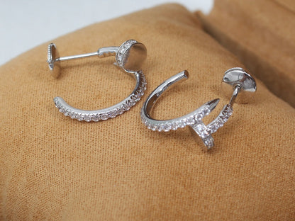 [Panda Jewelry]JUSTE EARRINGS 12.75MM SILVER DIAMOND