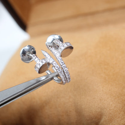 [Panda Jewelry]JUSTE EARRINGS 12.75MM SILVER DIAMOND