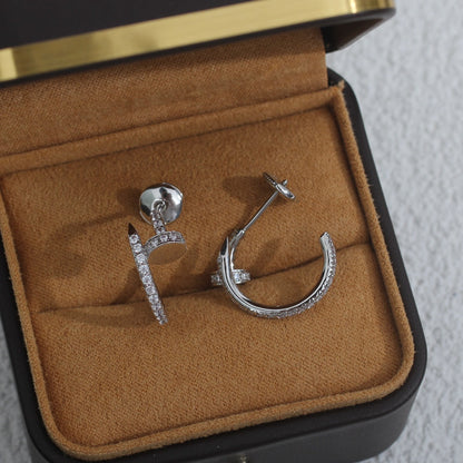 [Panda Jewelry]JUSTE EARRINGS 12.75MM SILVER DIAMOND