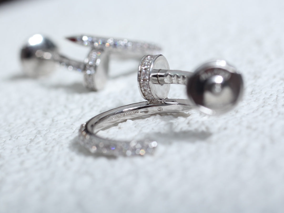 [Panda Jewelry]JUSTE EARRINGS 12.75MM SILVER DIAMOND