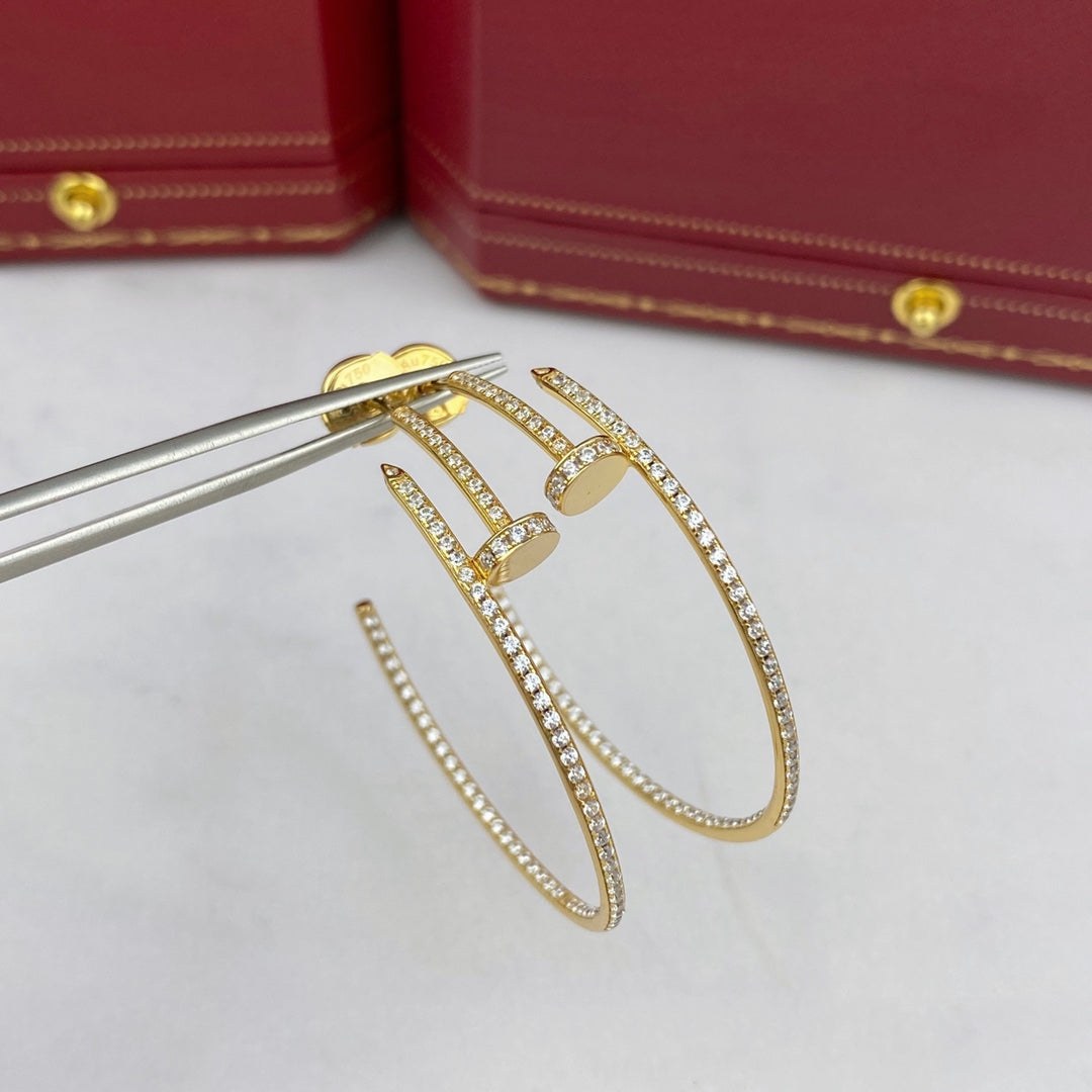 [Panda Jewelry]JUSTE EARRINGS FULL DIAMONDS 1.8MM