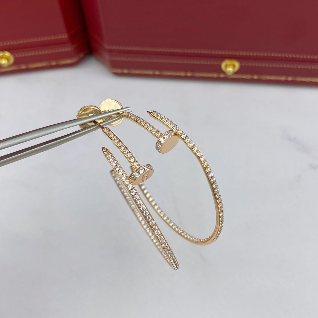 [Panda Jewelry]JUSTE EARRINGS FULL DIAMONDS 1.8MM