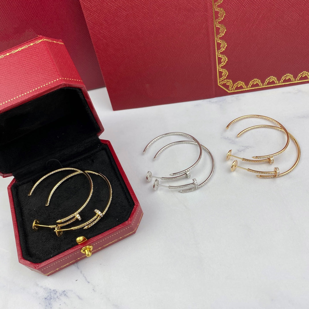 [Panda Jewelry]JUSTE EARRINGS FULL DIAMONDS 1.8MM