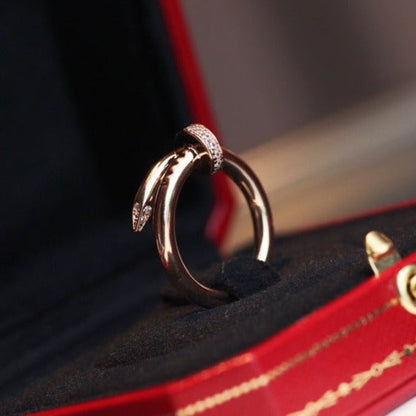 [Panda Jewelry]JUSTE RING 2.65MM PINK GOLD DIAMOND