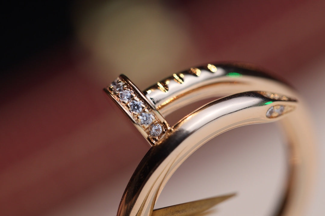 [Panda Jewelry]JUSTE RING 2.65MM PINK GOLD DIAMOND