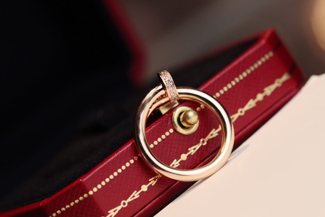 [Panda Jewelry]JUSTE RING 2.65MM PINK GOLD DIAMOND