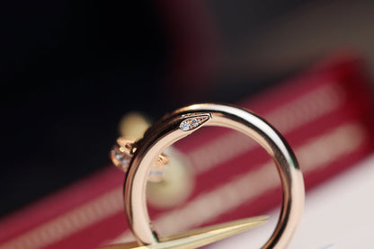 [Panda Jewelry]JUSTE RING 2.65MM PINK GOLD DIAMOND