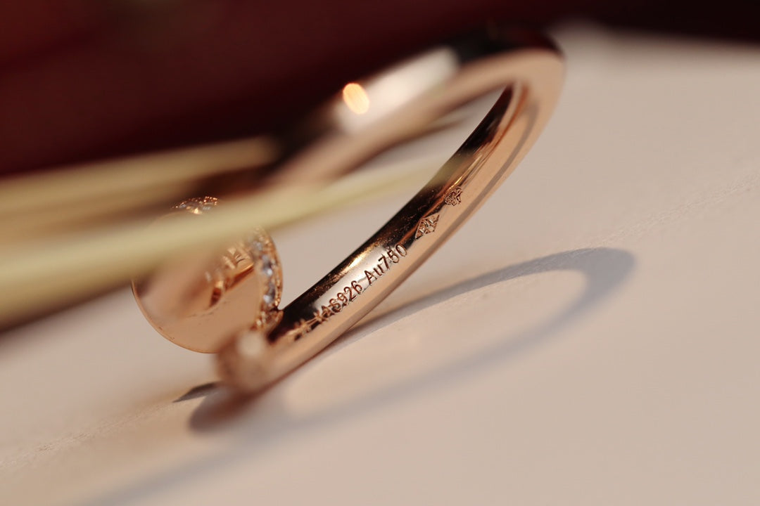 [Panda Jewelry]JUSTE RING 2.65MM PINK GOLD DIAMOND