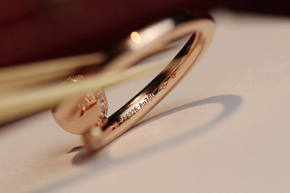 [Panda Jewelry]JUSTE RING 2.65MM PINK GOLD DIAMOND