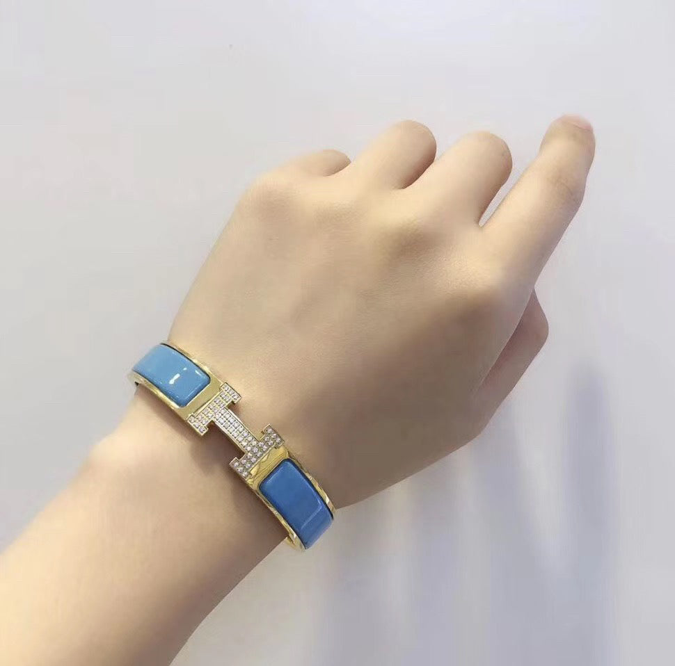 [Panda Jewelry]H CLOUD BLUE BRACELET GOLD DIAMOND