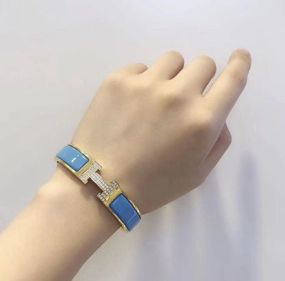 [Panda Jewelry]H CLOUD BLUE BRACELET GOLD DIAMOND