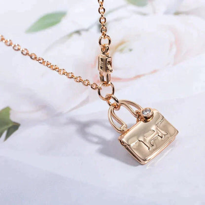 [Panda Jewelry]AMULETTE PEDANT ROSE GOLD NECKLACE