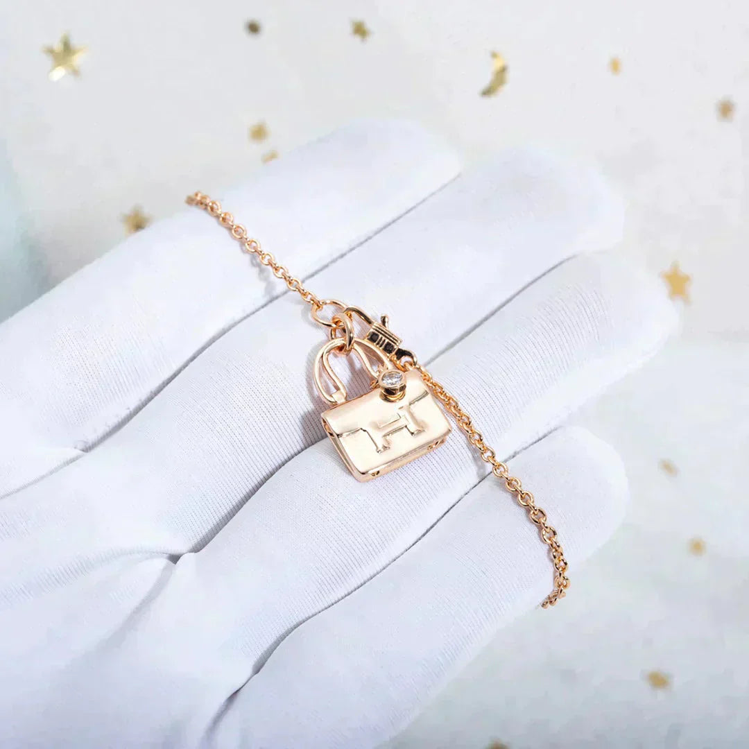 [Panda Jewelry]AMULETTE PEDANT ROSE GOLD NECKLACE