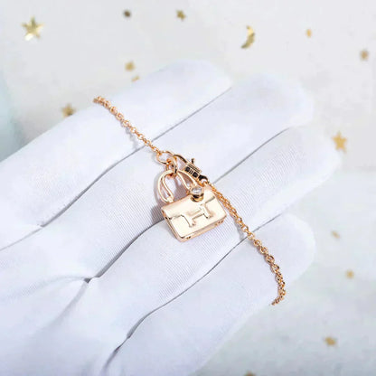 [Panda Jewelry]AMULETTE PEDANT ROSE GOLD NECKLACE