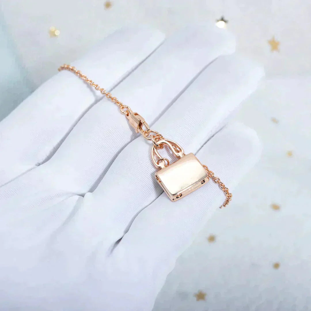 [Panda Jewelry]AMULETTE PEDANT ROSE GOLD NECKLACE