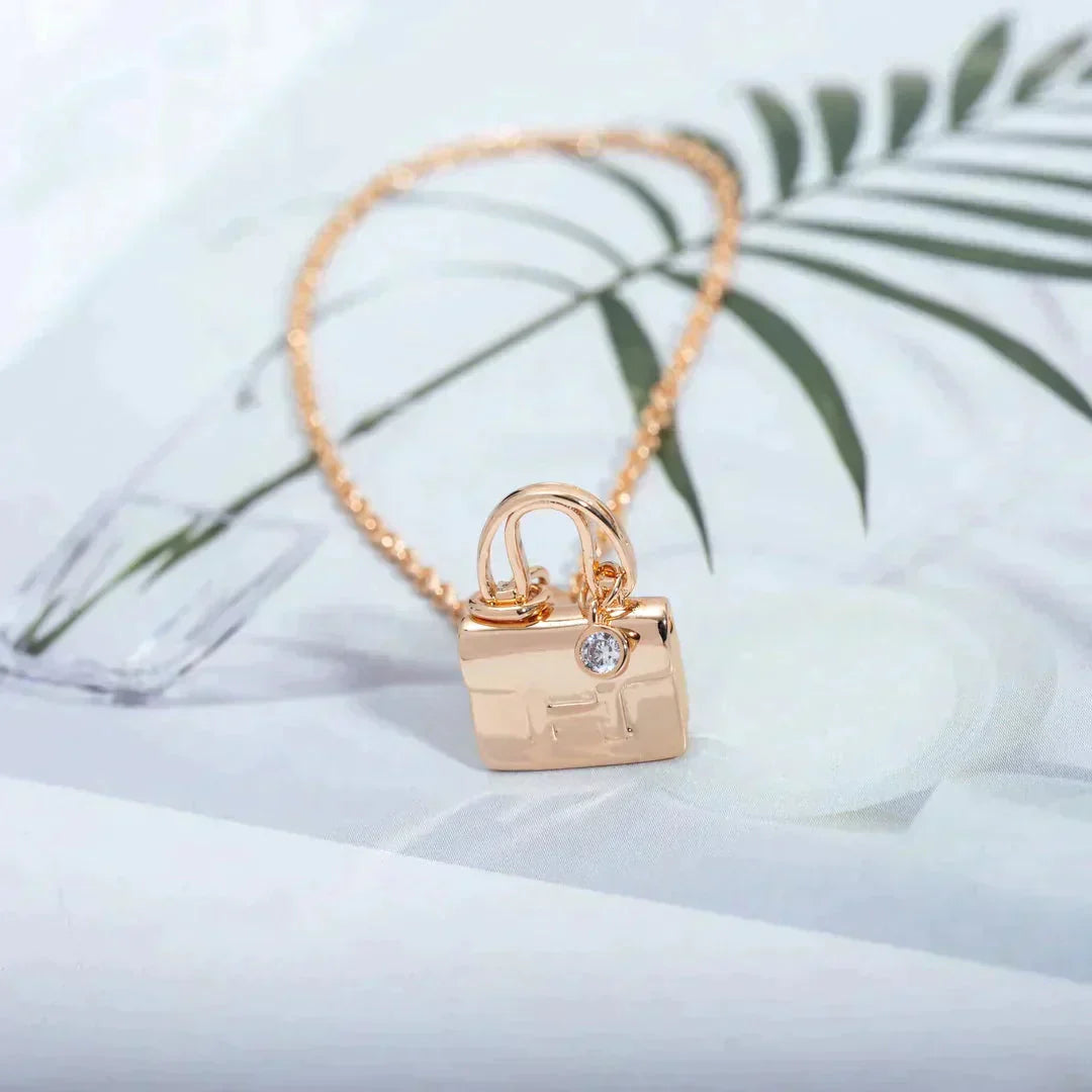 [Panda Jewelry]AMULETTE PEDANT ROSE GOLD NECKLACE