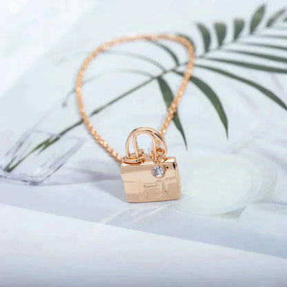 [Panda Jewelry]AMULETTE PEDANT ROSE GOLD NECKLACE