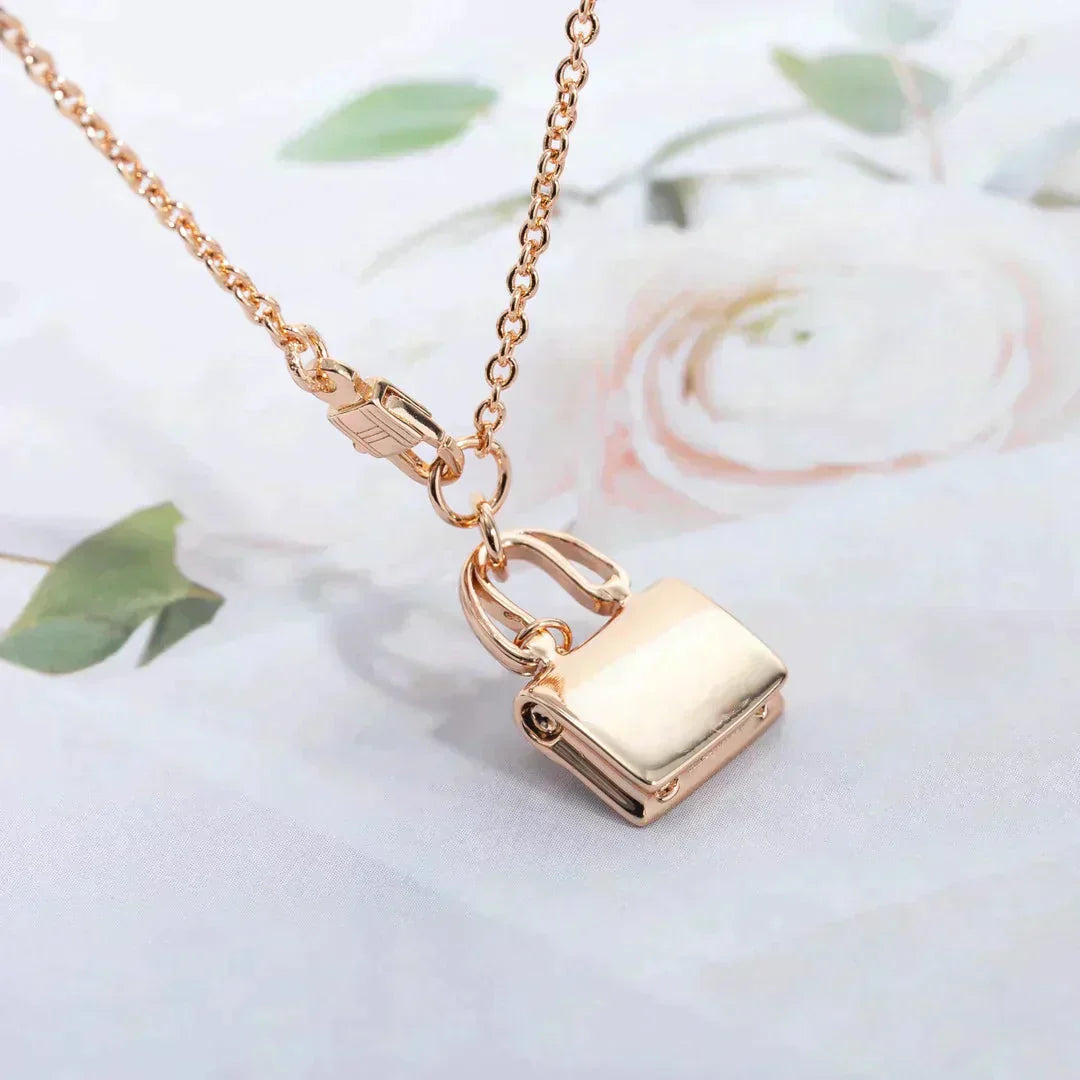 [Panda Jewelry]AMULETTE PEDANT ROSE GOLD NECKLACE