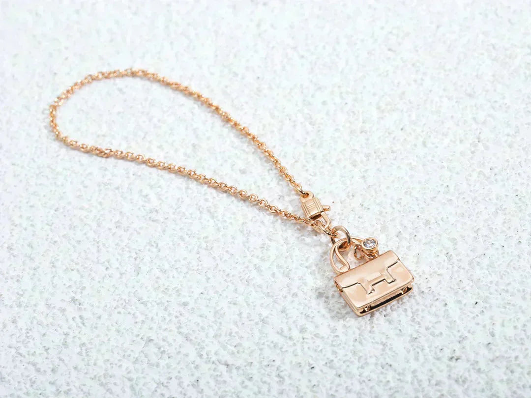 [Panda Jewelry]AMULETTE PEDANT ROSE GOLD NECKLACE