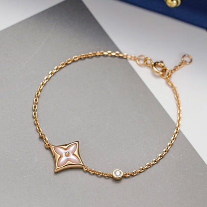 [Panda Jewelry]STAR 1 DIAMOND PINK GOLD BRACELET