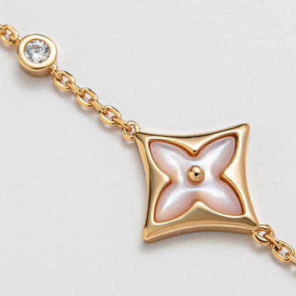 [Panda Jewelry]STAR 1 DIAMOND PINK GOLD BRACELET
