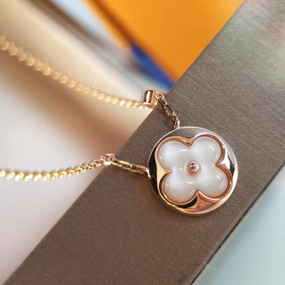 [Panda Jewelry]SUN MOP GOLD 1 DIAMOND NECKLACE