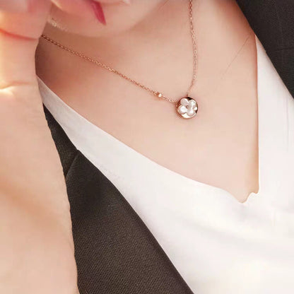 [Panda Jewelry]SUN MOP GOLD 1 DIAMOND NECKLACE