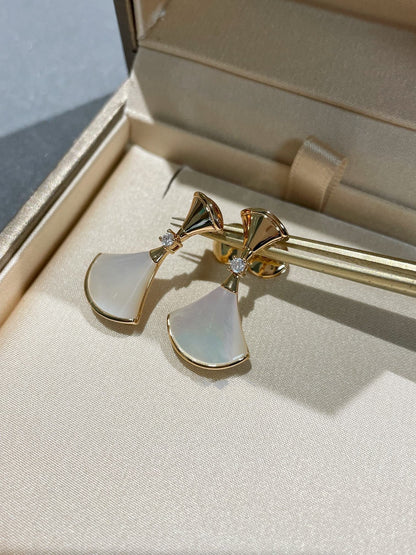 [Panda Jewelry]DREAM MOP 1 DIAMOND EARRINGS