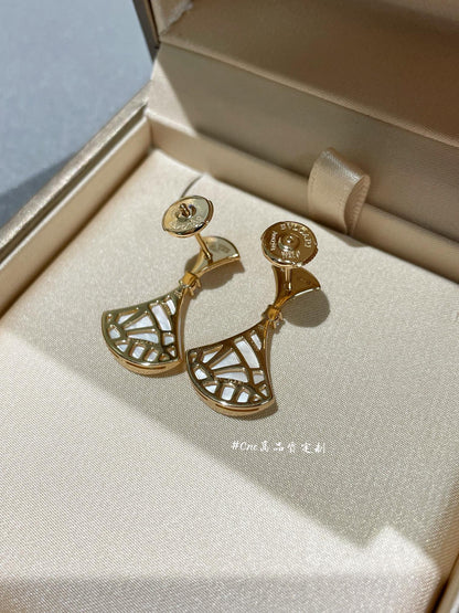 [Panda Jewelry]DREAM MOP 1 DIAMOND EARRINGS