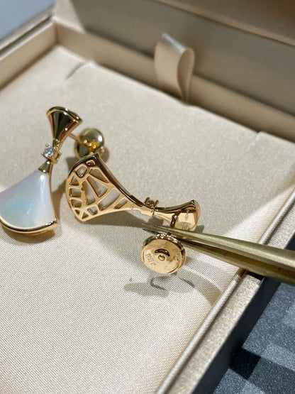 [Panda Jewelry]DREAM MOP 1 DIAMOND EARRINGS
