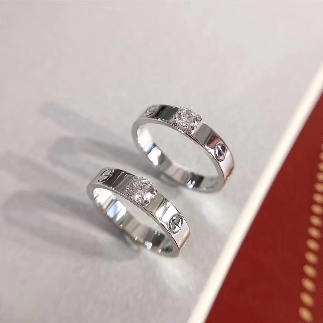 [Panda Jewelry]LOVE RING 3.6MM 1 BIG DIAMOND