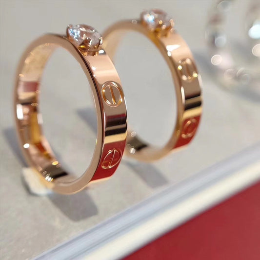 [Panda Jewelry]LOVE RING 3.6MM 1 BIG DIAMOND