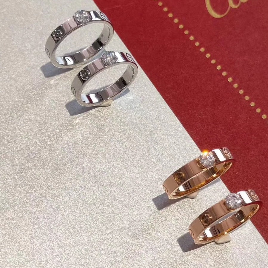 [Panda Jewelry]LOVE RING 3.6MM 1 BIG DIAMOND