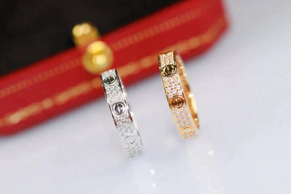 [Panda Jewelry]LOVE RING 3.6MM DIAMOND PAVED