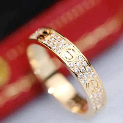 [Panda Jewelry]LOVE RING 3.6MM DIAMOND PAVED