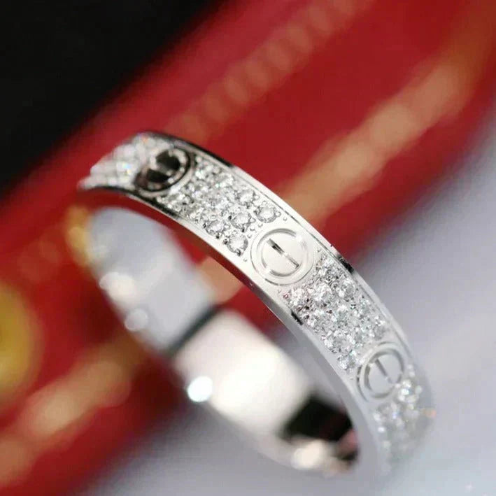 [Panda Jewelry]LOVE RING 3.6MM DIAMOND PAVED