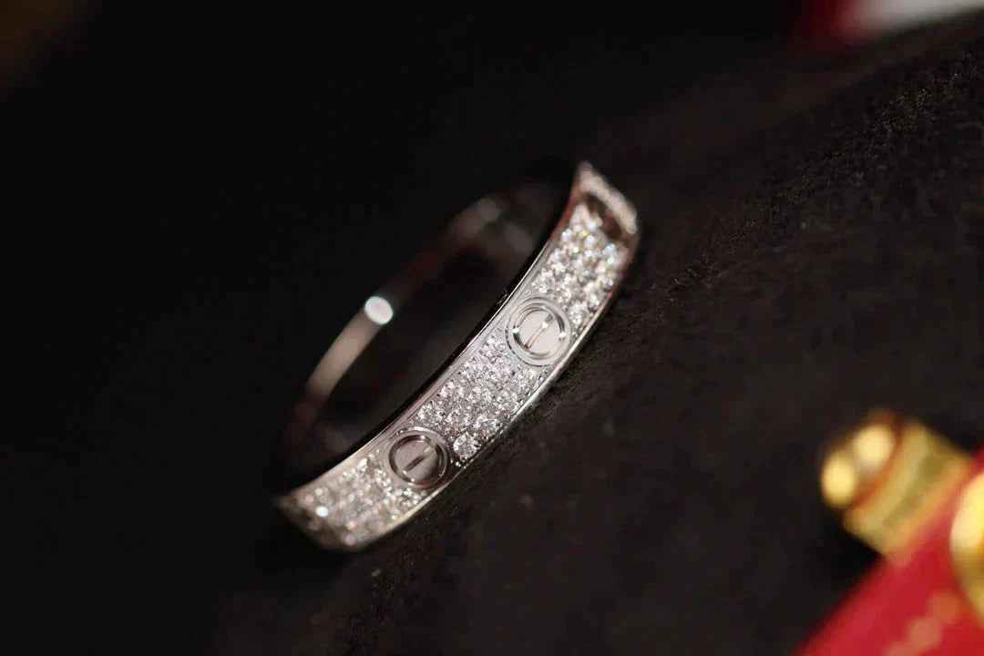 [Panda Jewelry]LOVE RING 3.6MM DIAMOND PAVED