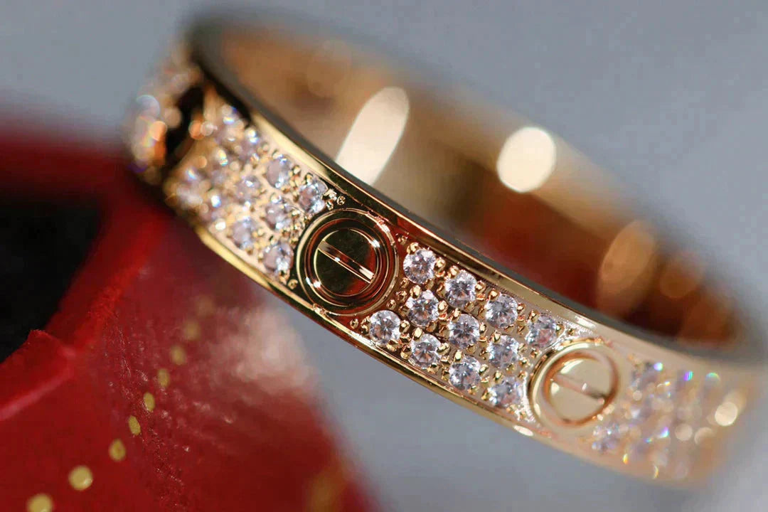 [Panda Jewelry]LOVE RING 3.6MM DIAMOND PAVED